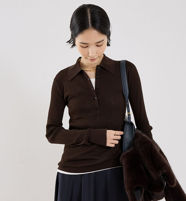 The Store by C' 「【COCUCA】シアーリブニット」|ニット・セーター|モカ