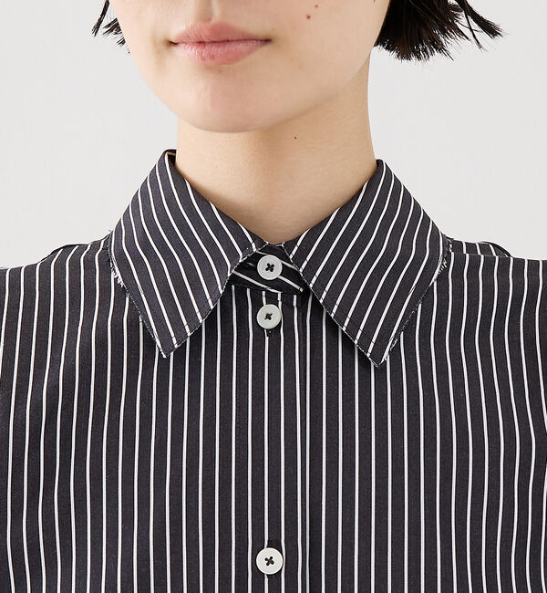 The Store by C' 「【TOTEME】STRIPED KIMONO-SLEEVE SHIRTDRESS」|ワンピース|