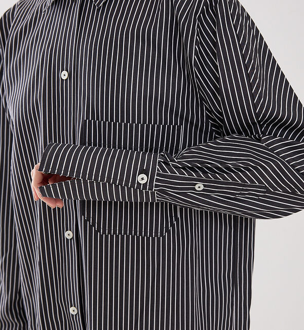 The Store by C' 「【TOTEME】STRIPED KIMONO-SLEEVE SHIRTDRESS」|ワンピース|