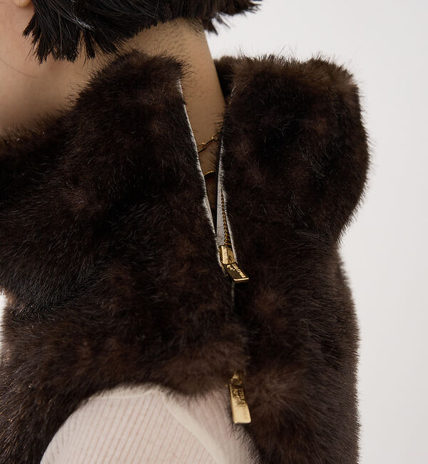 The Store by C' 「【COCUCA】フェイクファーベスト」|ダウンベスト・ベスト|