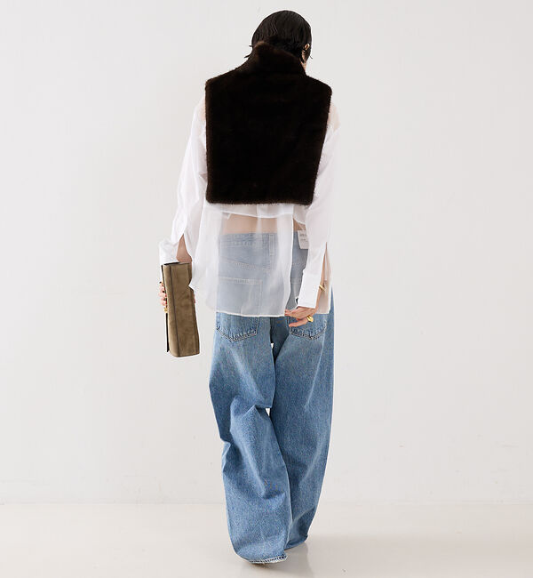 The Store by C' 「【COCUCA】フェイクファーベスト」|ダウンベスト・ベスト|