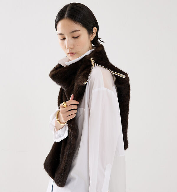 The Store by C' 「【COCUCA】フェイクファーベスト」|ダウンベスト・ベスト|