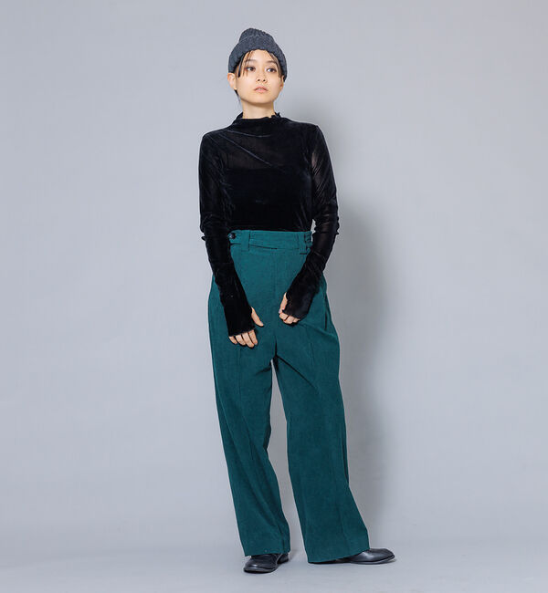 NOMINE「【miry dcera】ベロアシースルーボトルネックカットソー」|Tシャツ・カットソー|