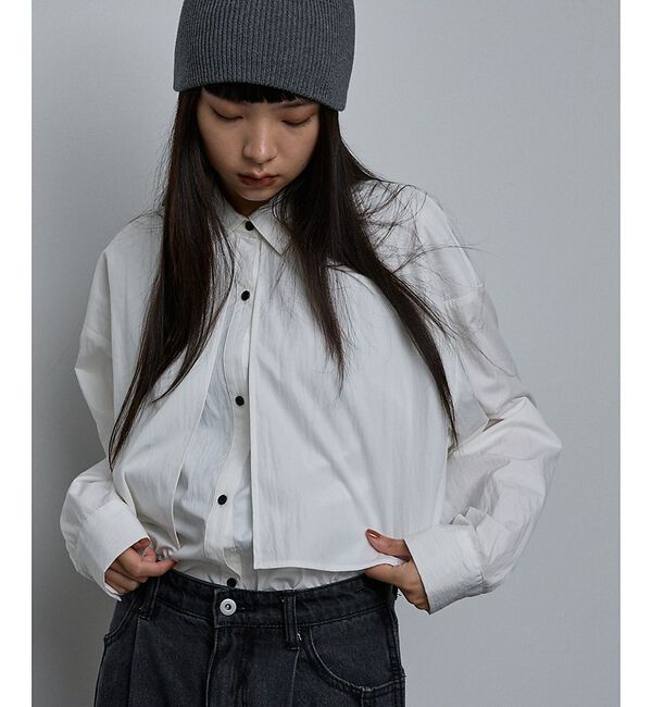 NOMINE「【ユニセックス】ロングヨーク オーバーサイズ シャツ」|シャツ・ブラウス|