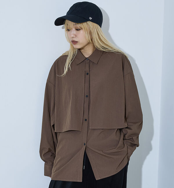 NOMINE「【ユニセックス】ロングヨーク オーバーサイズ シャツ」|シャツ・ブラウス|