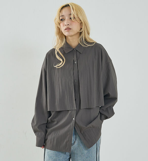 NOMINE「【ユニセックス】ロングヨーク オーバーサイズ シャツ」|シャツ・ブラウス|