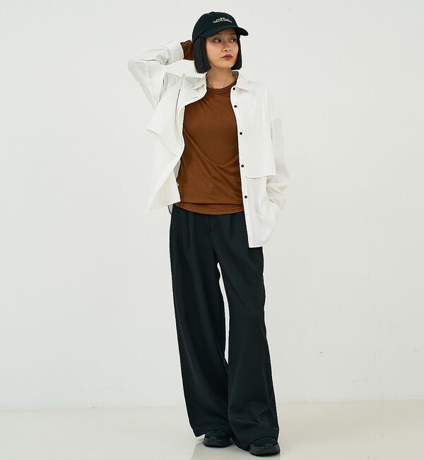 NOMINE「【ユニセックス】ロングヨーク オーバーサイズ シャツ」|シャツ・ブラウス|