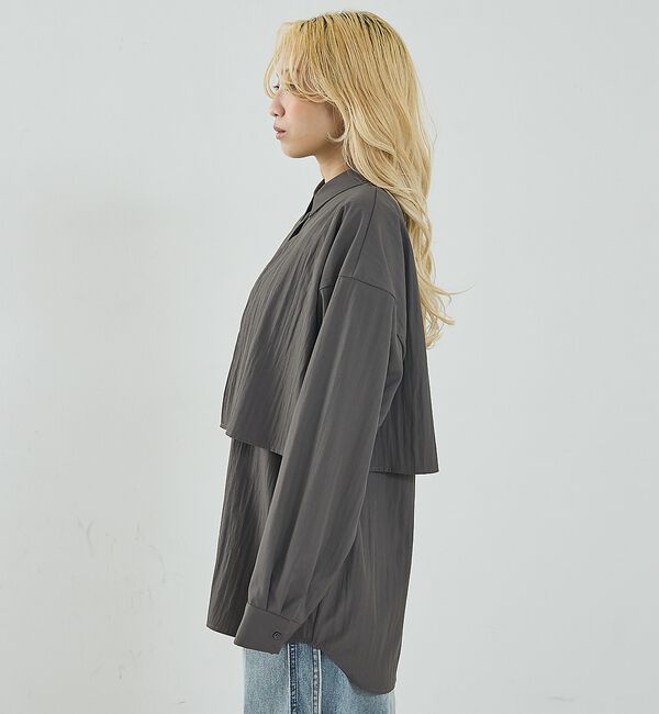 NOMINE「【ユニセックス】ロングヨーク オーバーサイズ シャツ」|シャツ・ブラウス|