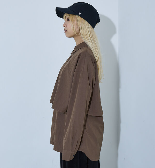 NOMINE「【ユニセックス】ロングヨーク オーバーサイズ シャツ」|シャツ・ブラウス|