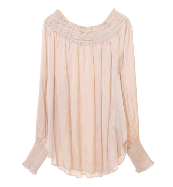 TIARA「ヴィンテージサテンギャザーブラウス」|シャツ・ブラウス|