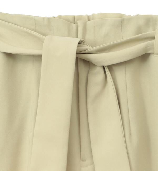 TIARA「ベルテッドハイウエストテーパードパンツ（セットアップ可）」|スラックス|