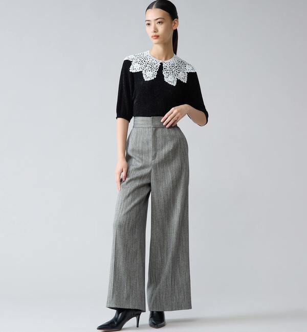 TIARA「レース襟モールニット」|ニット・セーター|