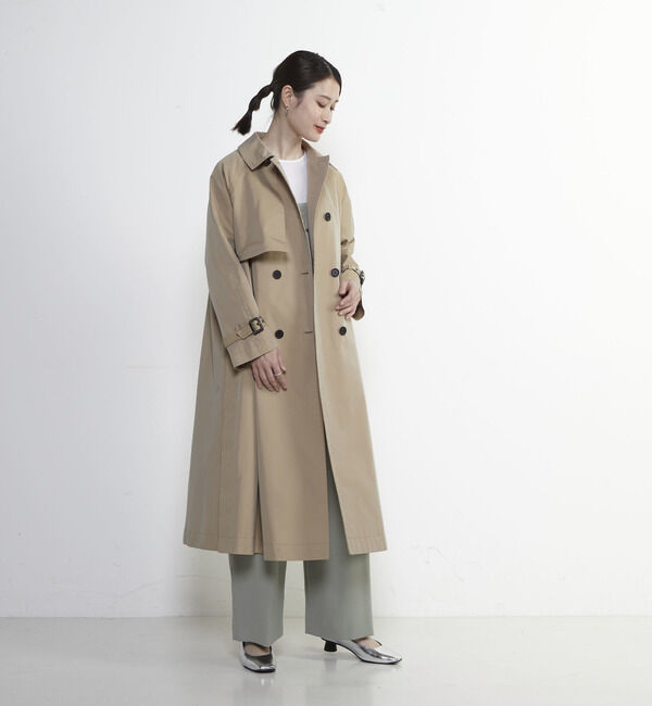 Soffitto「【定番アレンジ】サイドスリットシャンブレートレンチコート」|トレンチコート|