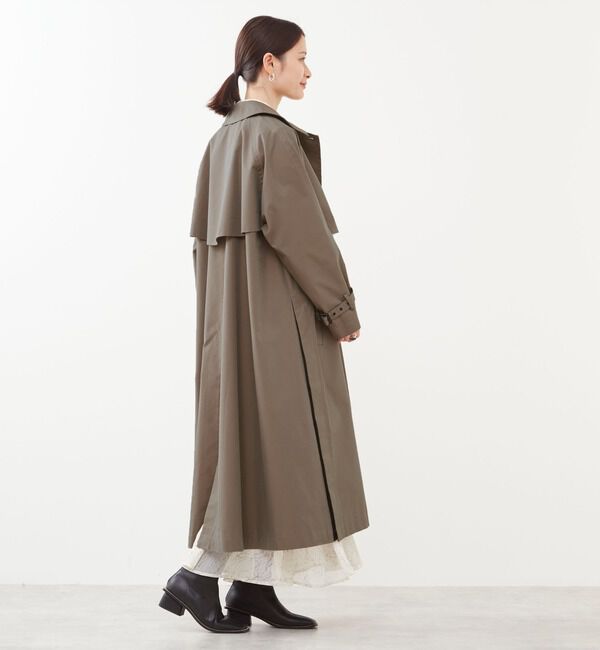 Soffitto「【定番アレンジ】サイドスリットシャンブレートレンチコート」|トレンチコート|