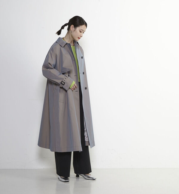 Soffitto「【定番アレンジ】サイドスリットシャンブレートレンチコート」|トレンチコート|