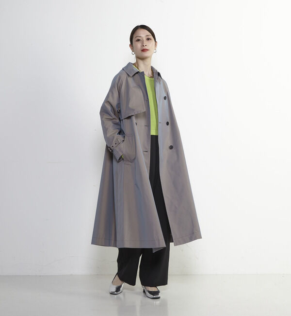 Soffitto「【定番アレンジ】サイドスリットシャンブレートレンチコート」|トレンチコート|