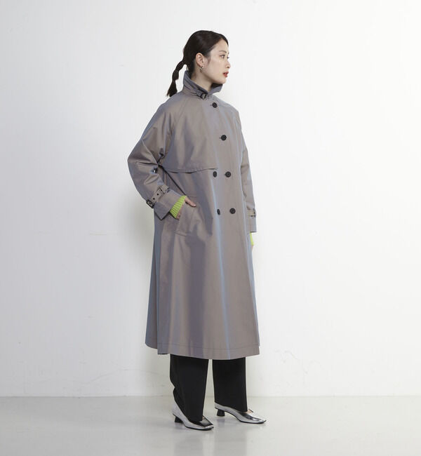 Soffitto「【定番アレンジ】サイドスリットシャンブレートレンチコート」|トレンチコート|