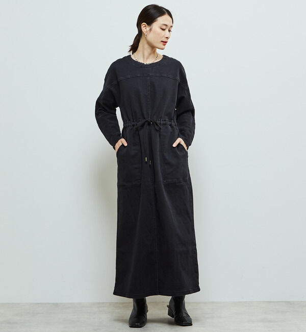 SOFFITTO「ミニ裏毛デニムワンピース」|ワンピース|