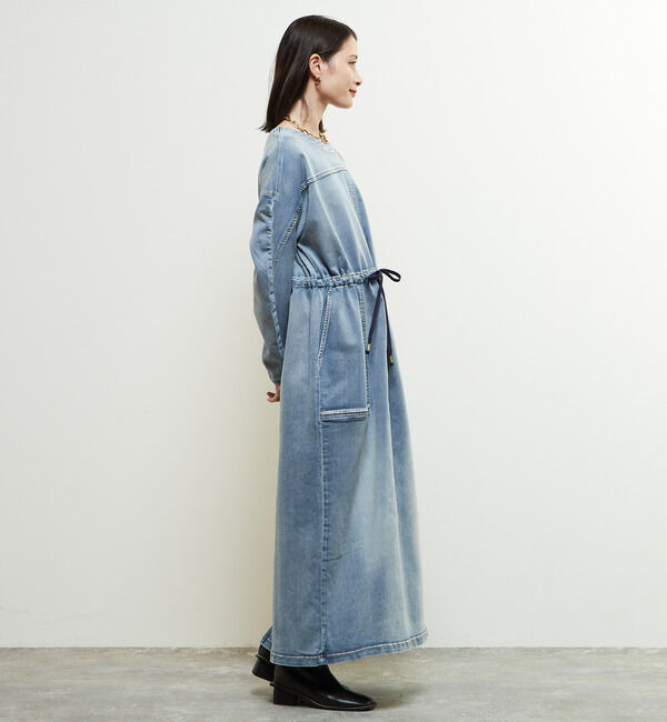 SOFFITTO「ミニ裏毛デニムワンピース」|ワンピース|