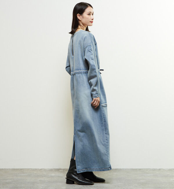 SOFFITTO「ミニ裏毛デニムワンピース」|ワンピース|