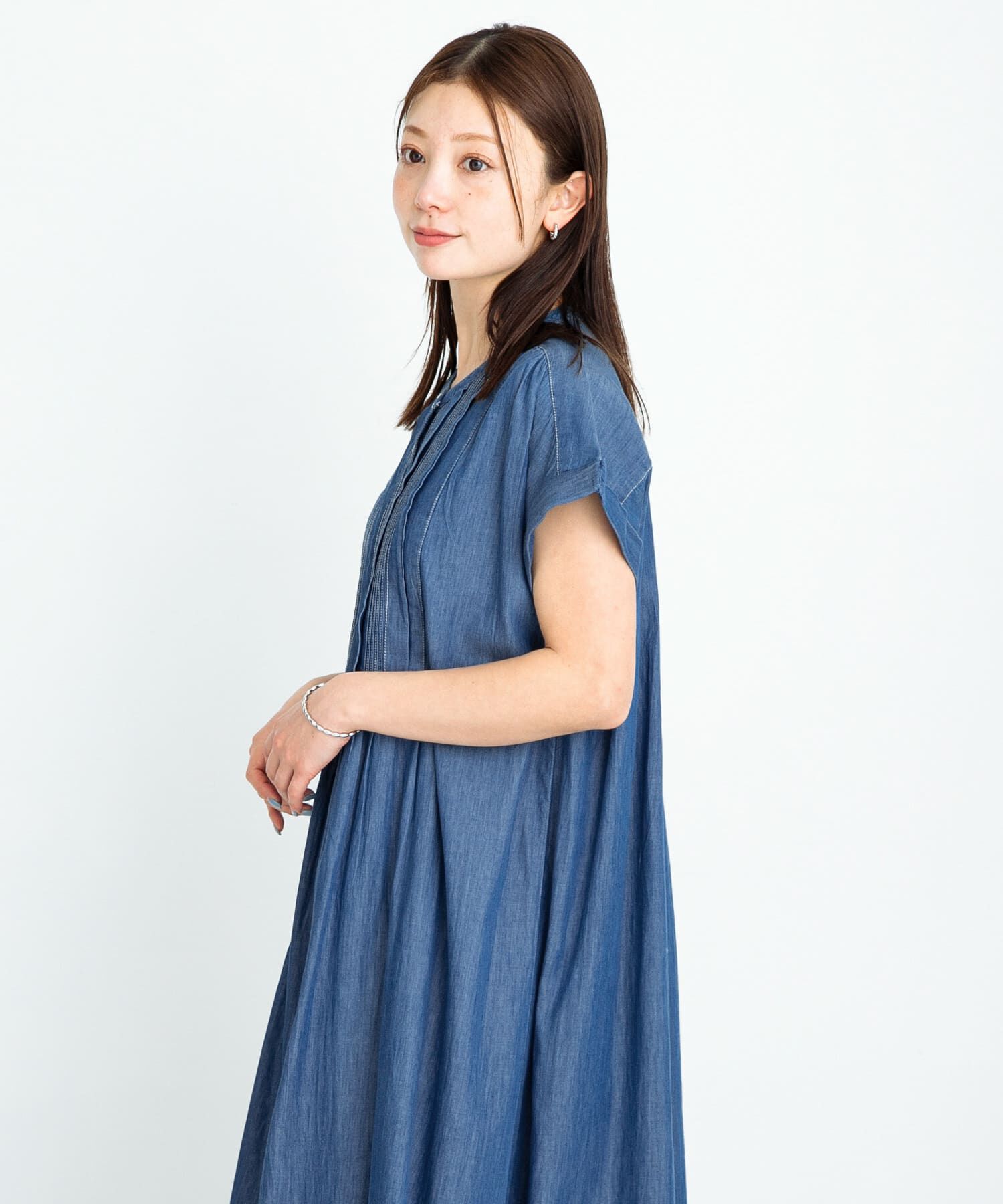 Sonny Label 「デニムピンタックヨークフレンチワンピース」|ワンピース|