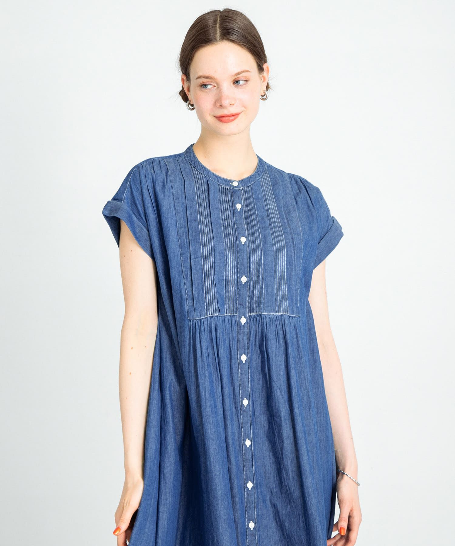 Sonny Label 「デニムピンタックヨークフレンチワンピース」|ワンピース|