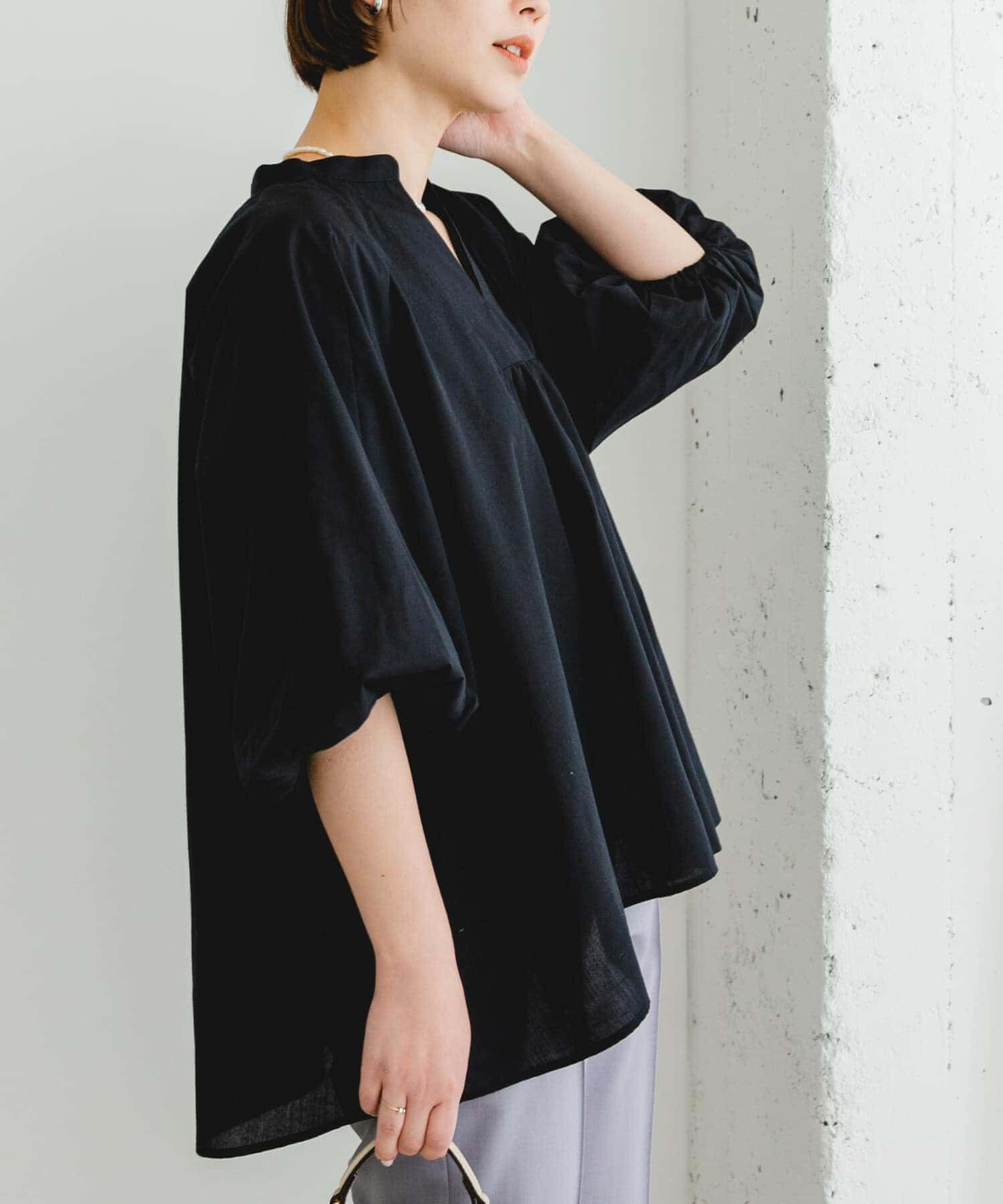 URBAN RESEARCH ROSSO「『UR TECH』F by ROSSO　イージーリネンボリュームブラウス」|シャツ・ブラウス|