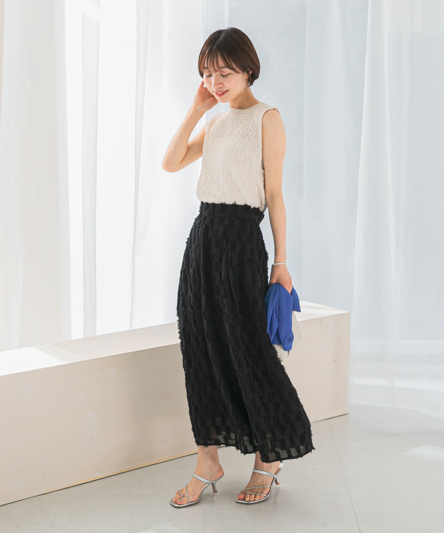 URBAN RESEARCH ROSSO「ジャガードコクーンスカート」|スカート|