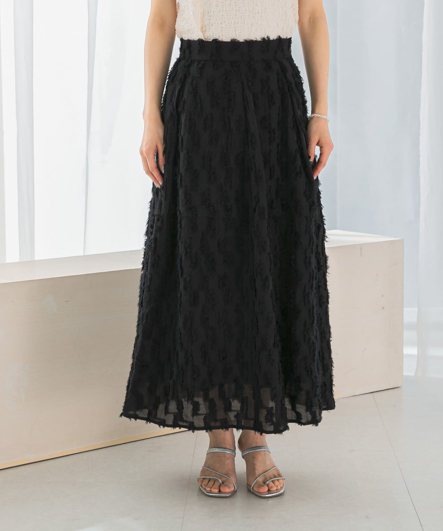 URBAN RESEARCH ROSSO「ジャガードコクーンスカート」|スカート|