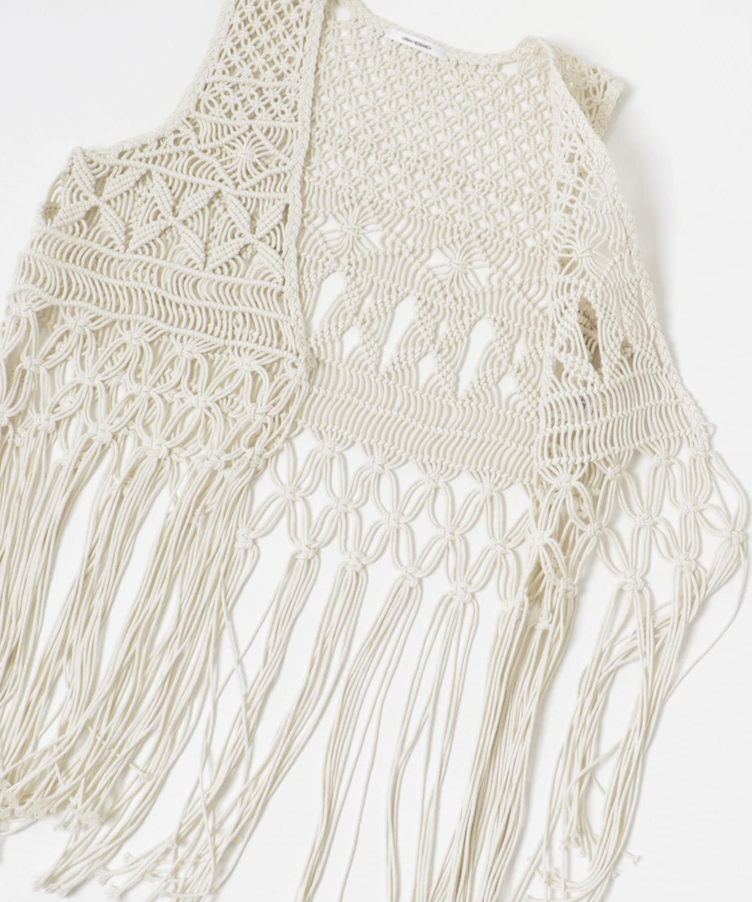 URBAN RESEARCH「マクラメ編みハンドニットベスト」|ベスト・ジレ|