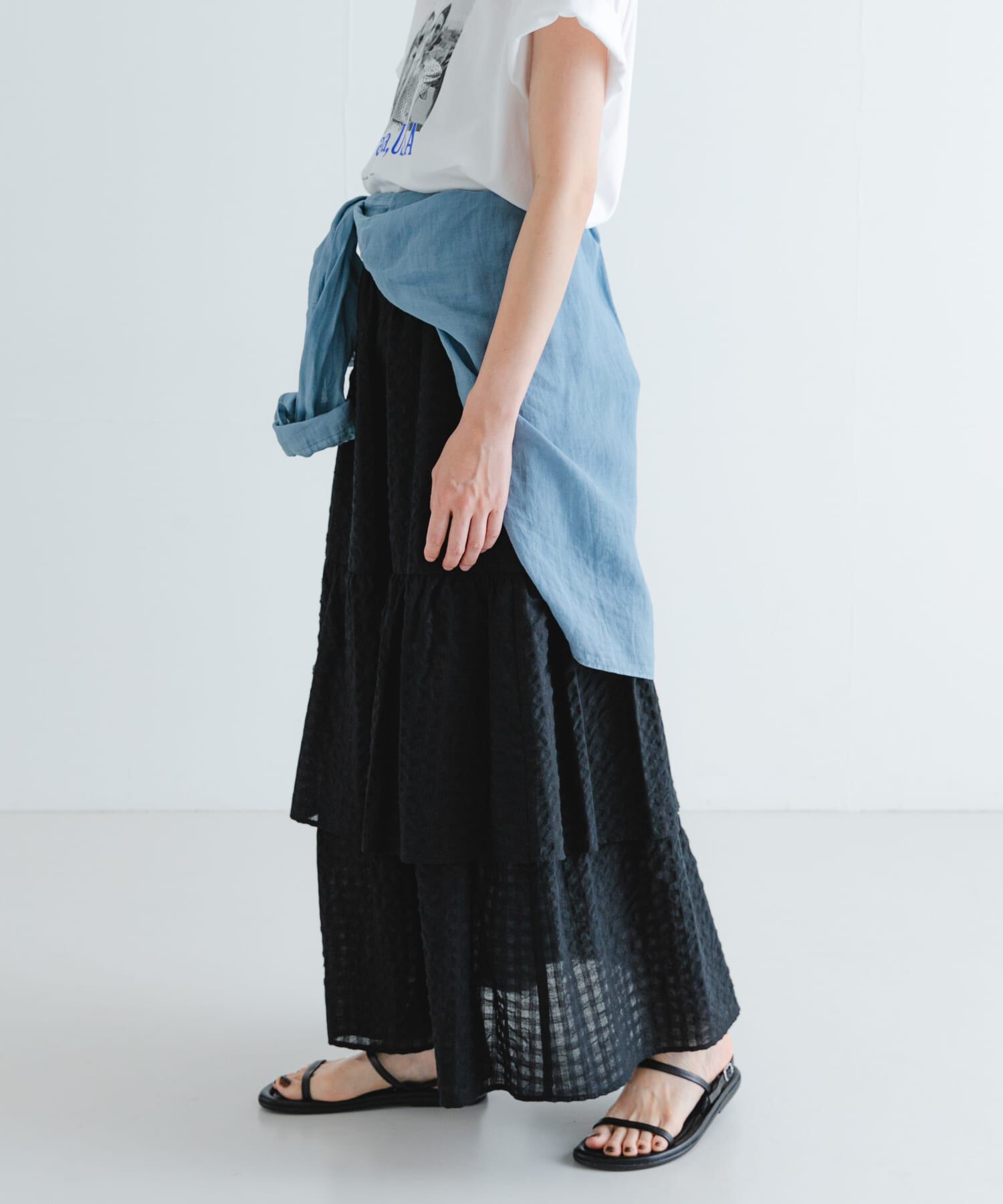 URBAN RESEARCH「サッカーティアードロングスカート」|スカート|