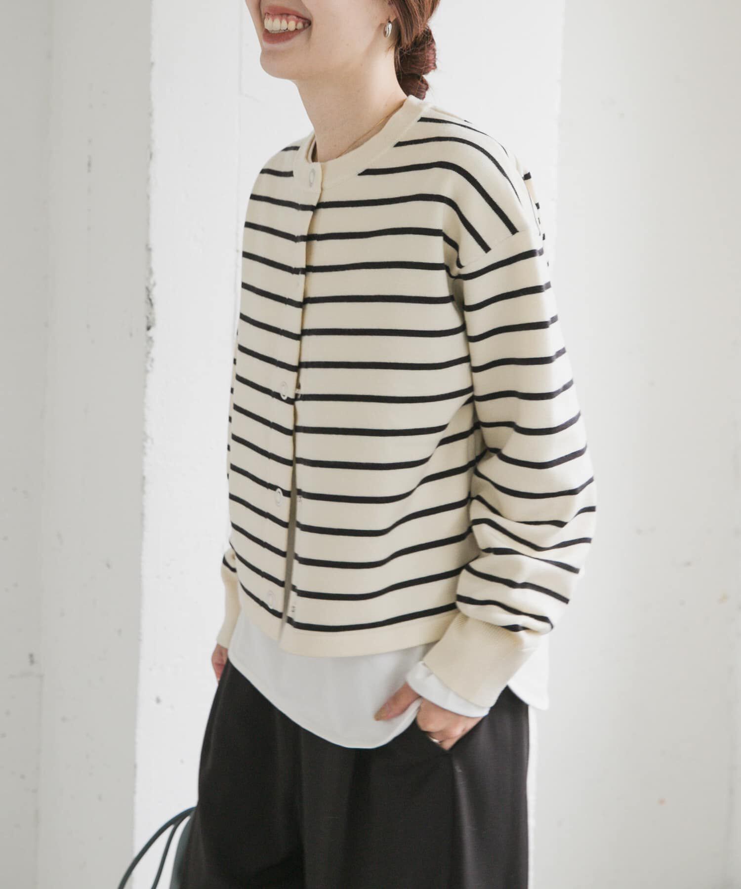 URBAN RESEARCH DOORS「『仁村紗和さん着用』『UR TECH 200日ニット』リングドットカーディガン」|カーディガン|