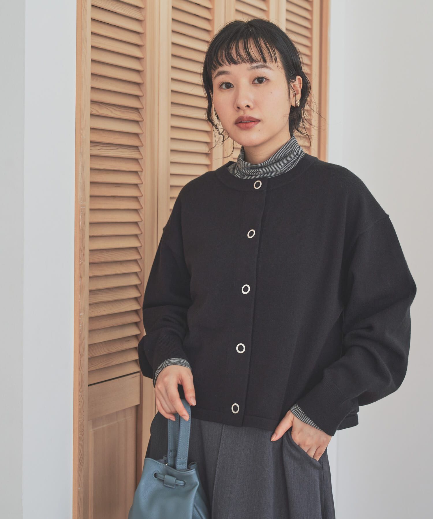 URBAN RESEARCH DOORS「『仁村紗和さん着用』『UR TECH 200日ニット』リングドットカーディガン」|カーディガン|