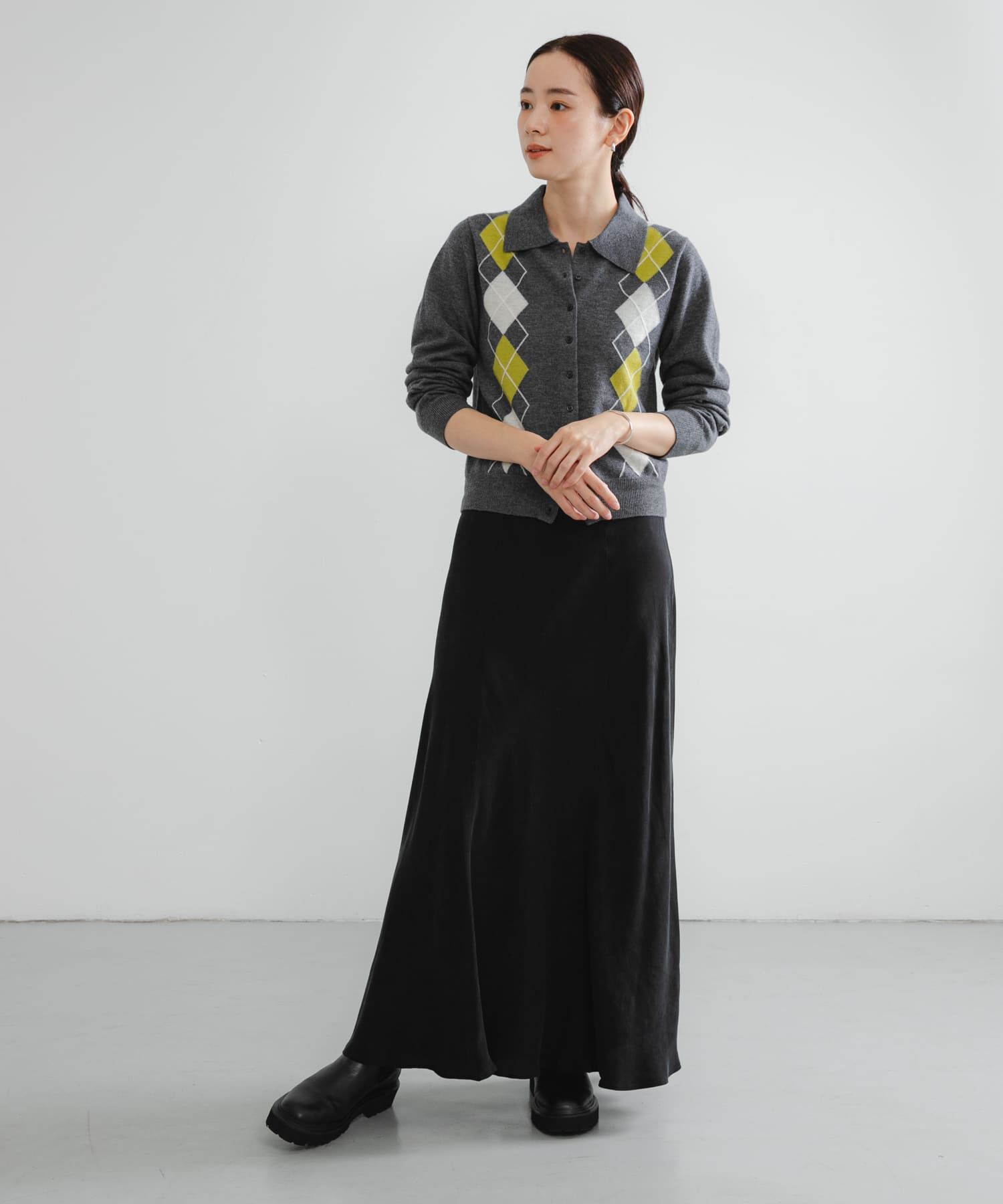 URBAN RESEARCH「アーガイルシャツカラーカーディガン」|ニット・セーター|