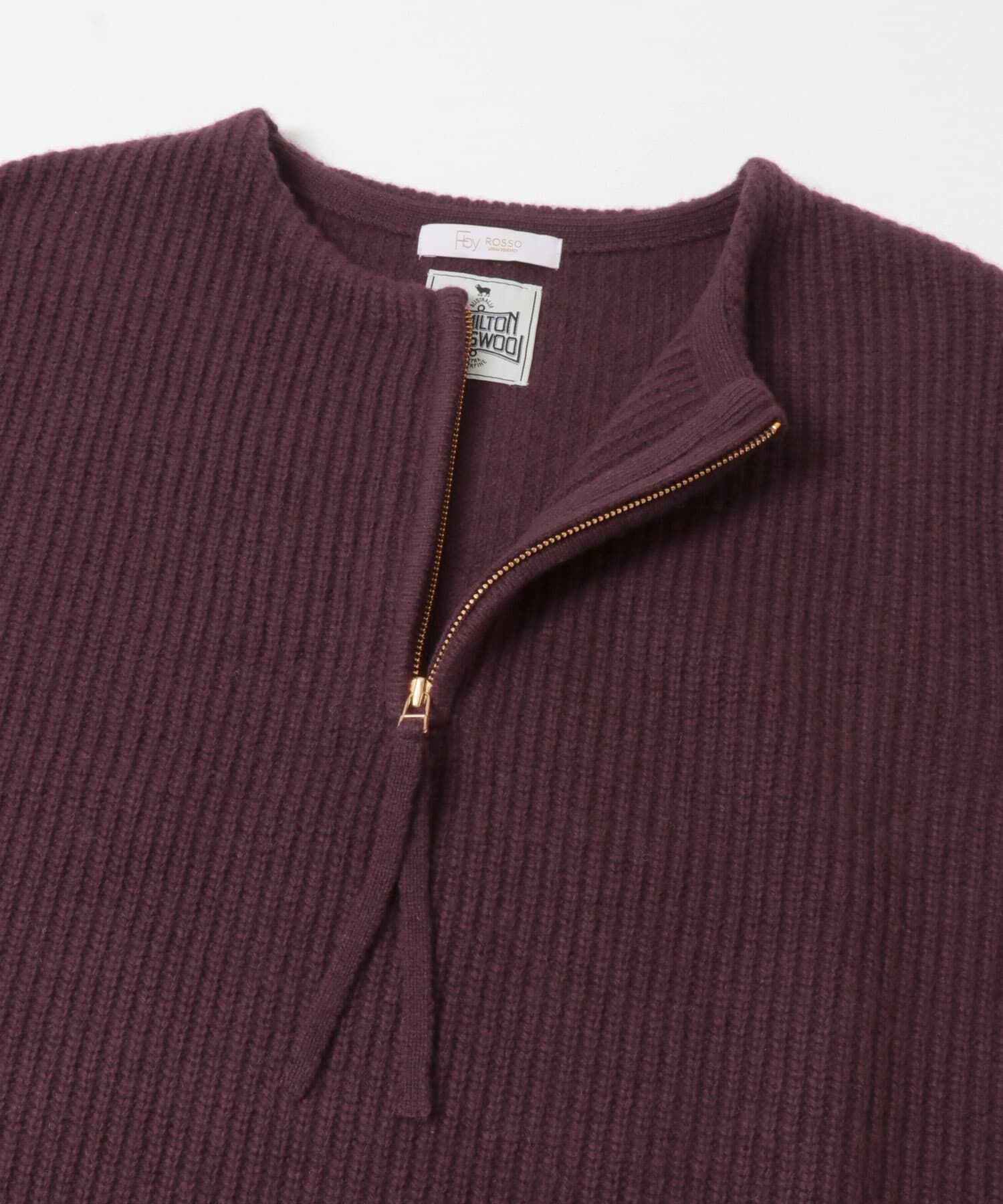 URBAN RESEARCH ROSSO「F by ROSSO　ハミルトン片畦ハーフZIPミニワンピース」|ワンピース|