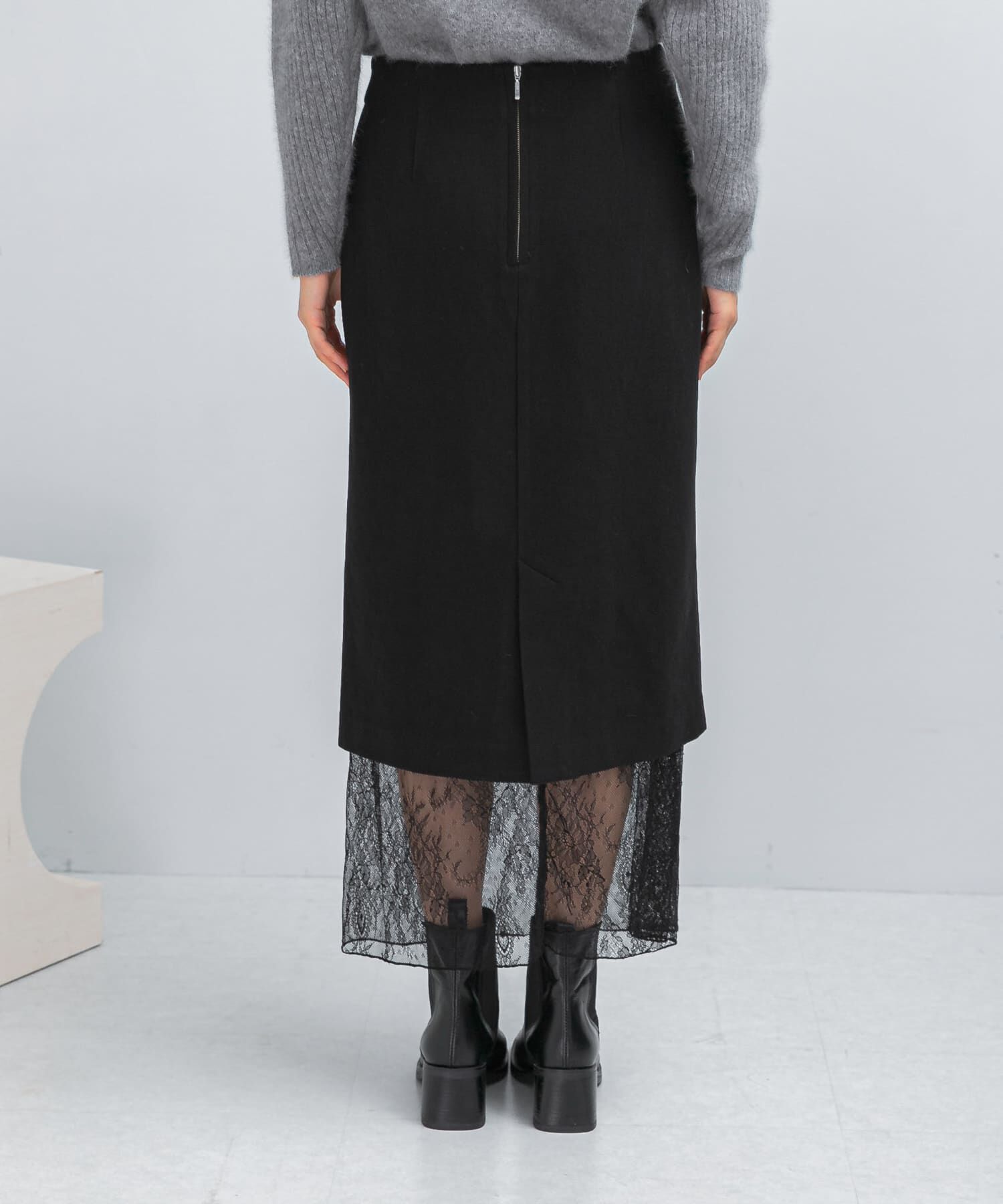 URBAN RESEARCH ROSSO「レースレイヤードミディスカート」|スカート|