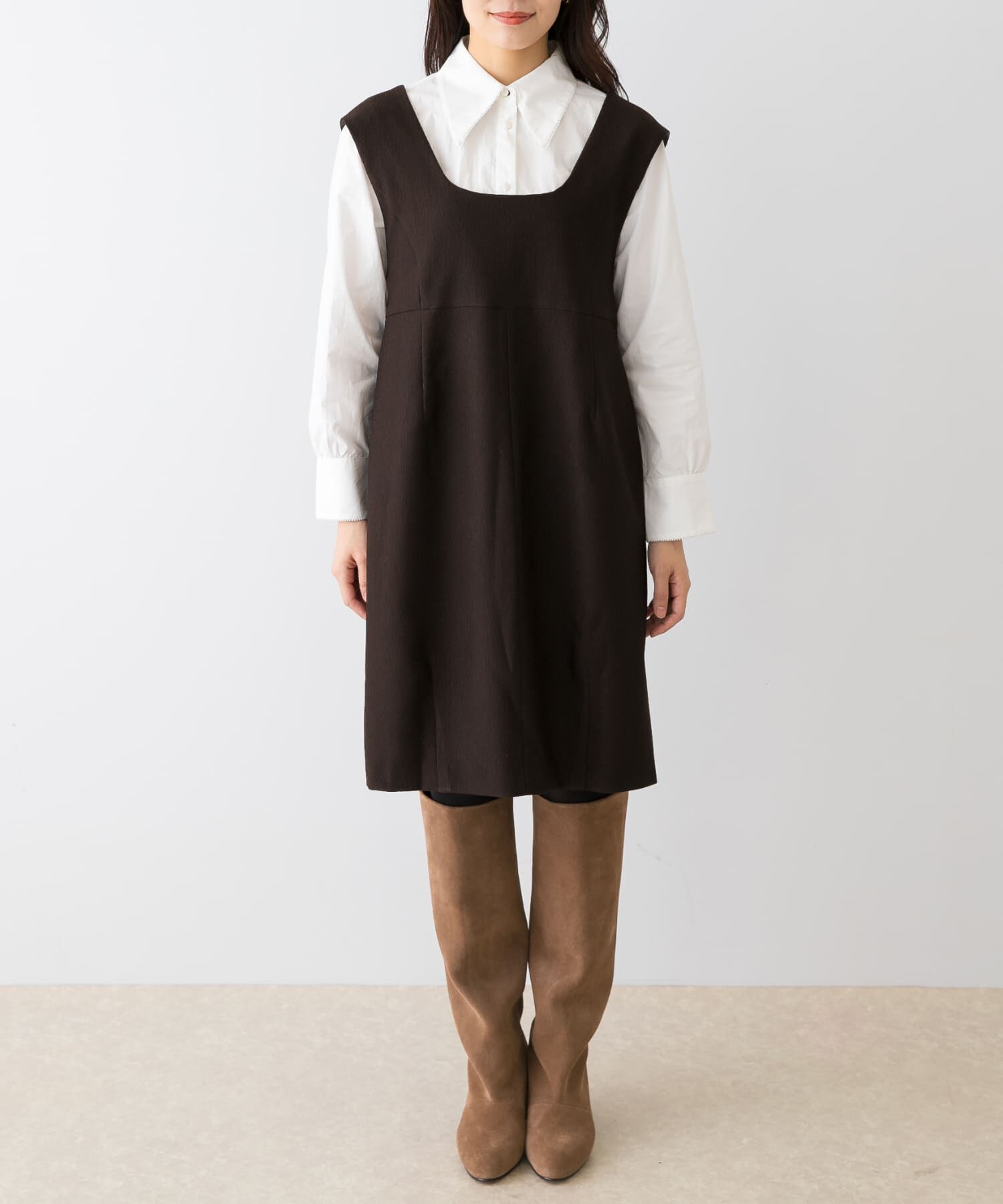 URBAN RESEARCH ROSSO「F by ROSSO　ピケ2WAYミニジャンパーワンピース」|ワンピース|