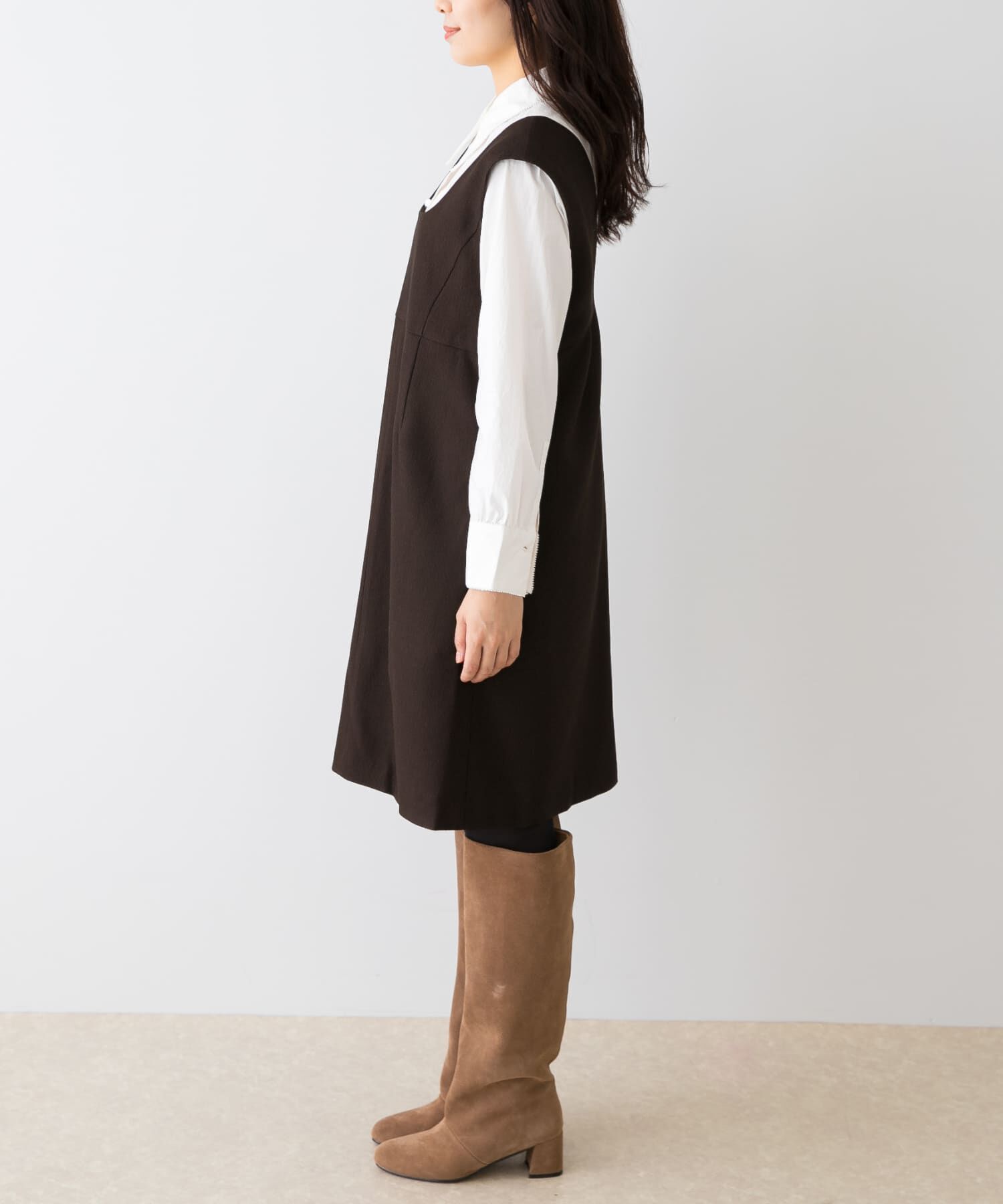 URBAN RESEARCH ROSSO「F by ROSSO　ピケ2WAYミニジャンパーワンピース」|ワンピース|