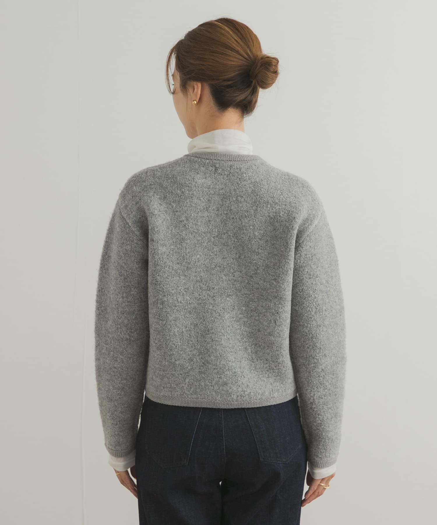 URBAN RESEARCH DOORS「ノーカラーニットカーディガン」|カーディガン|