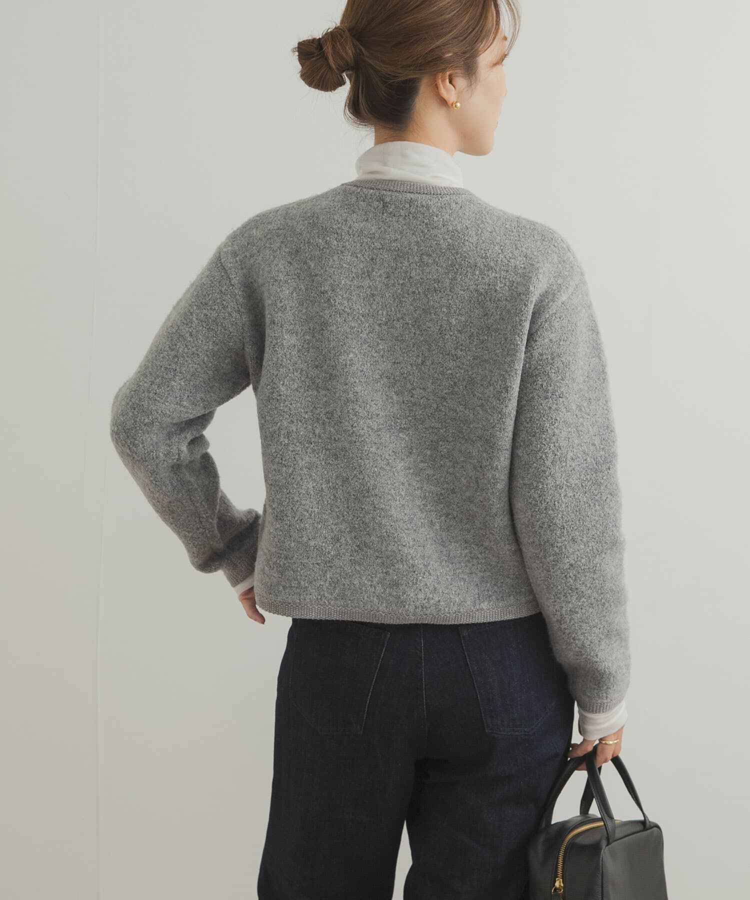 URBAN RESEARCH DOORS「ノーカラーニットカーディガン」|カーディガン|