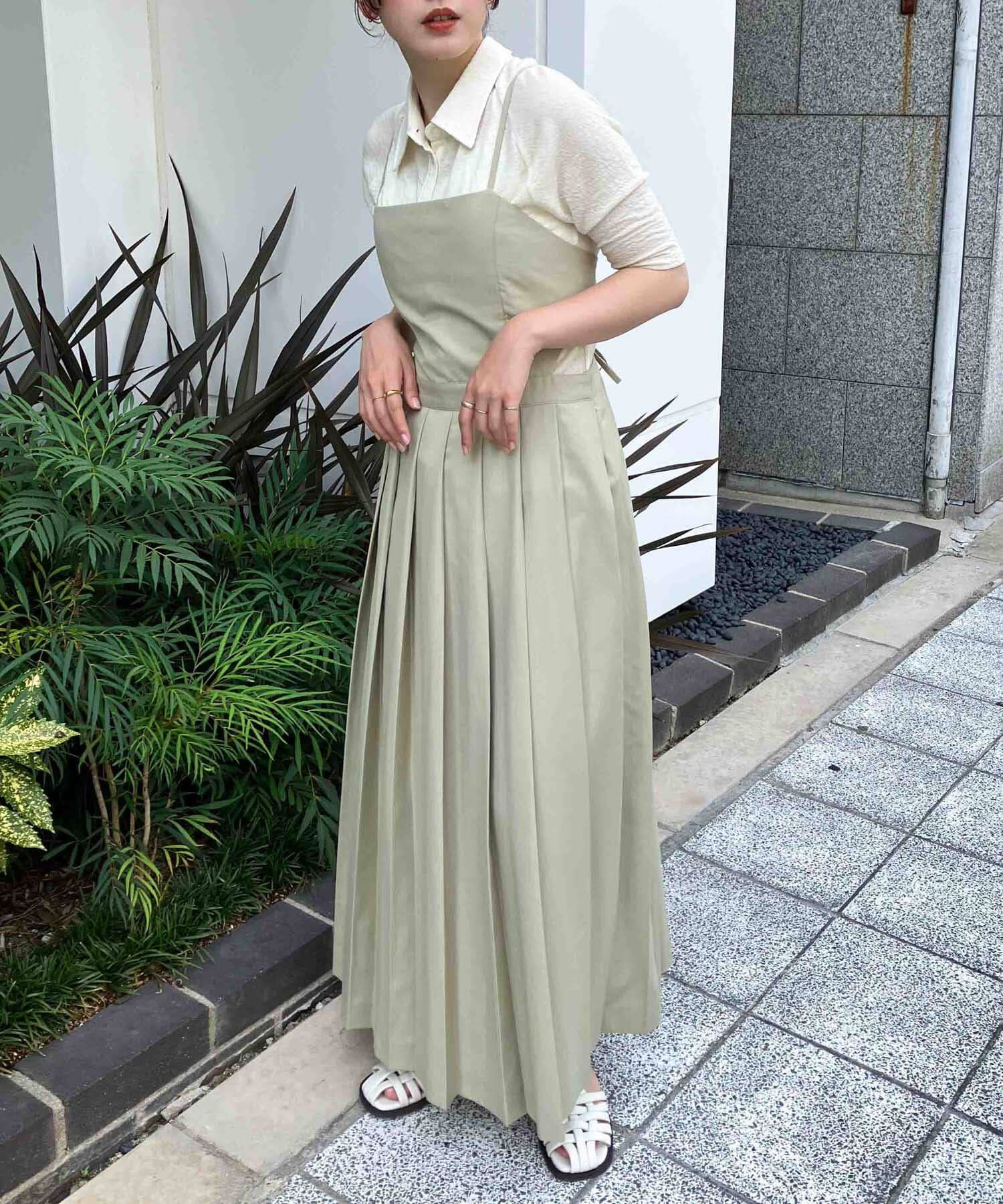  「プリーツキャミワンピース」|ワンピース|