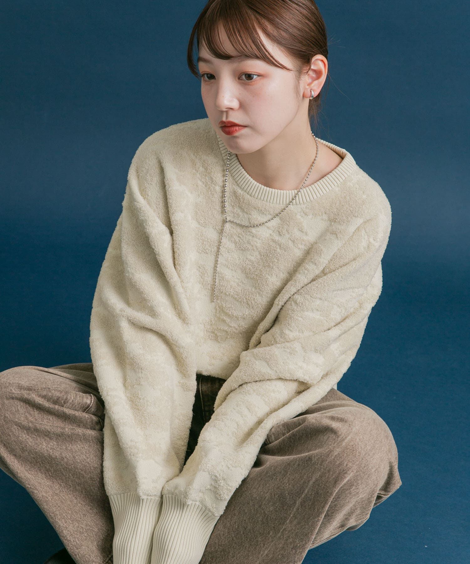  「マーブルジャガードニット」|ニット・セーター|