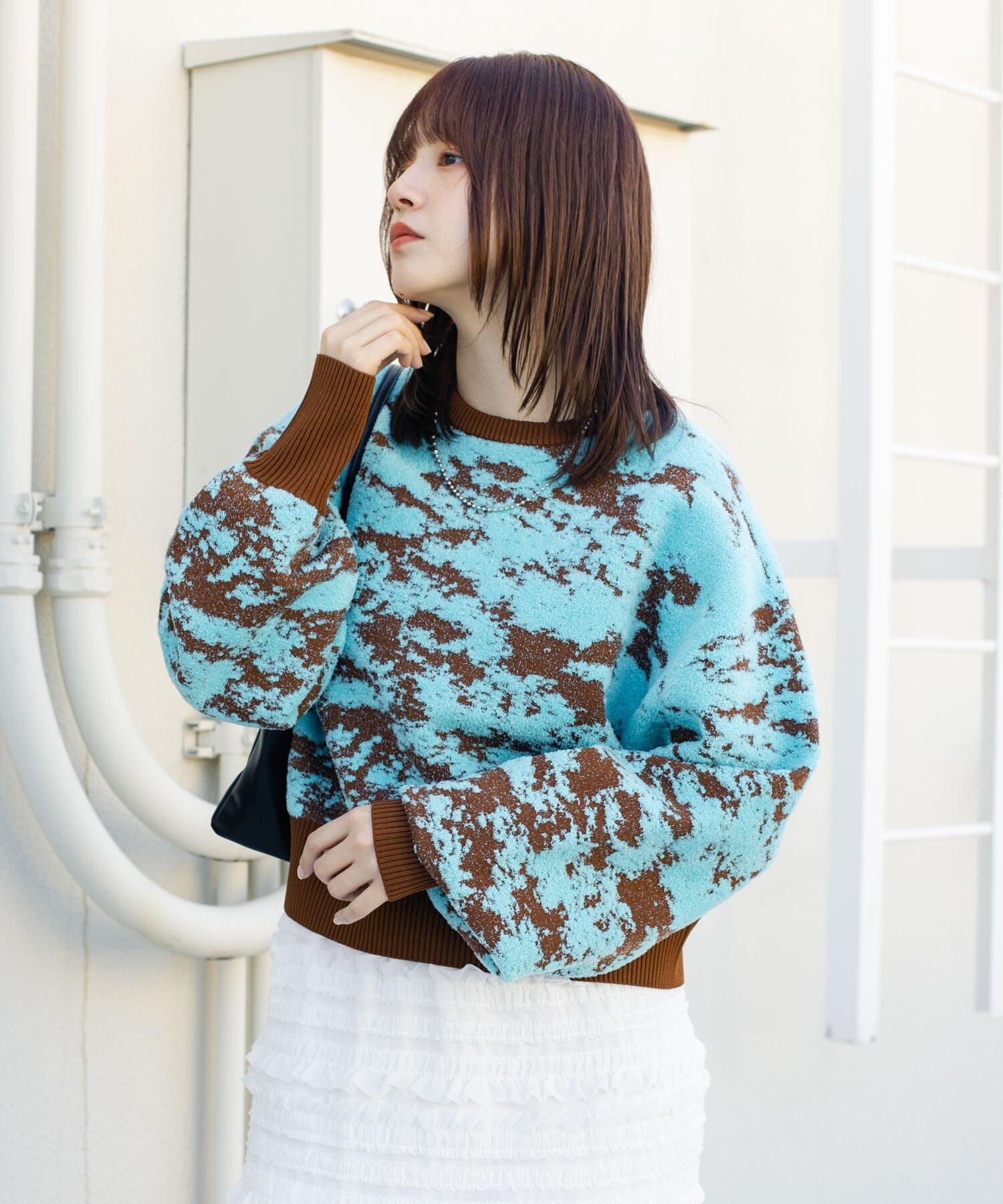  「マーブルジャガードニット」|ニット・セーター|