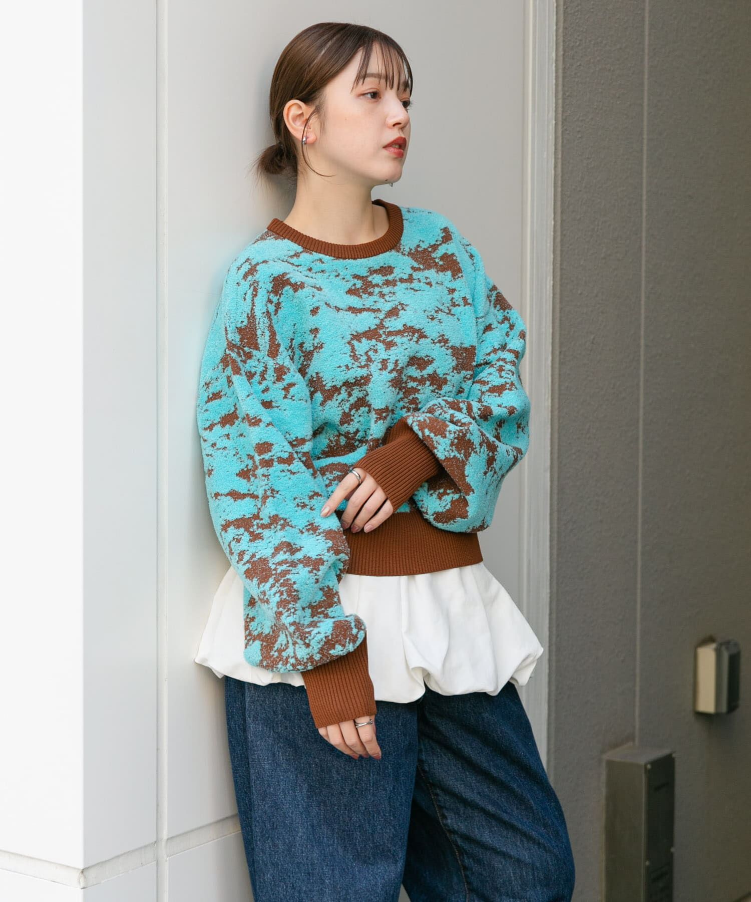  「マーブルジャガードニット」|ニット・セーター|