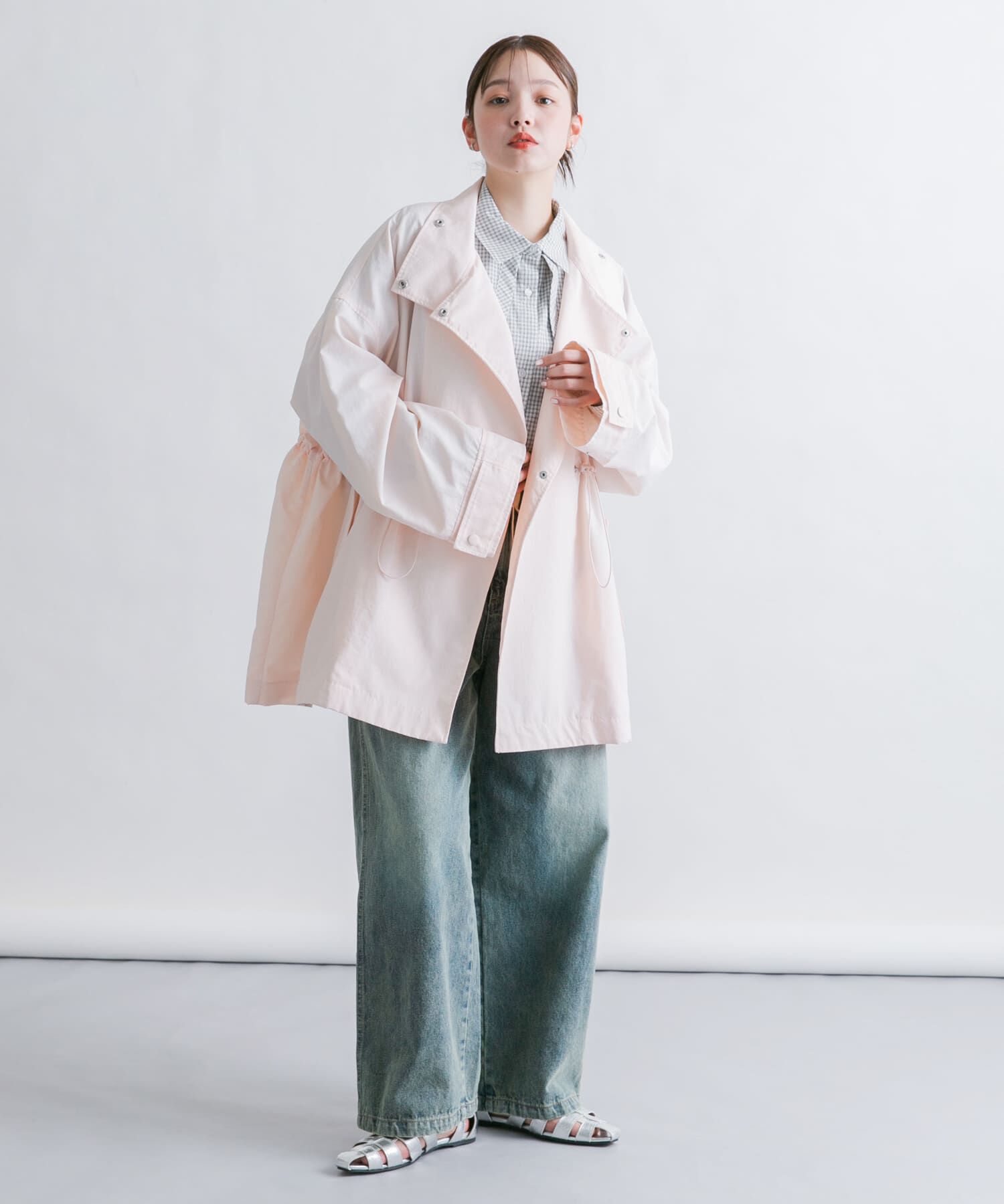  「『2サイズ展開』ドローストリングデニム」|デニム|