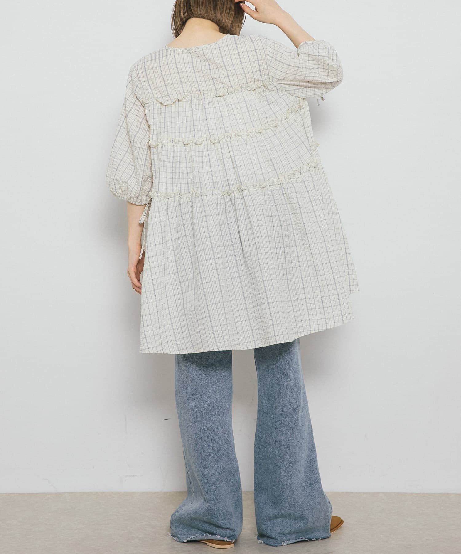  「サッカーチェックミニワンピース」|ワンピース|