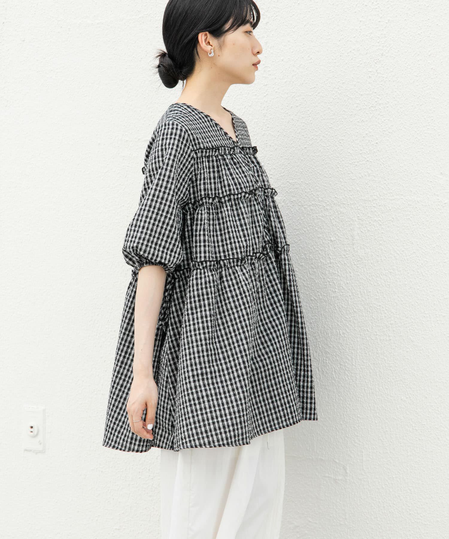  「サッカーチェックミニワンピース」|ワンピース|