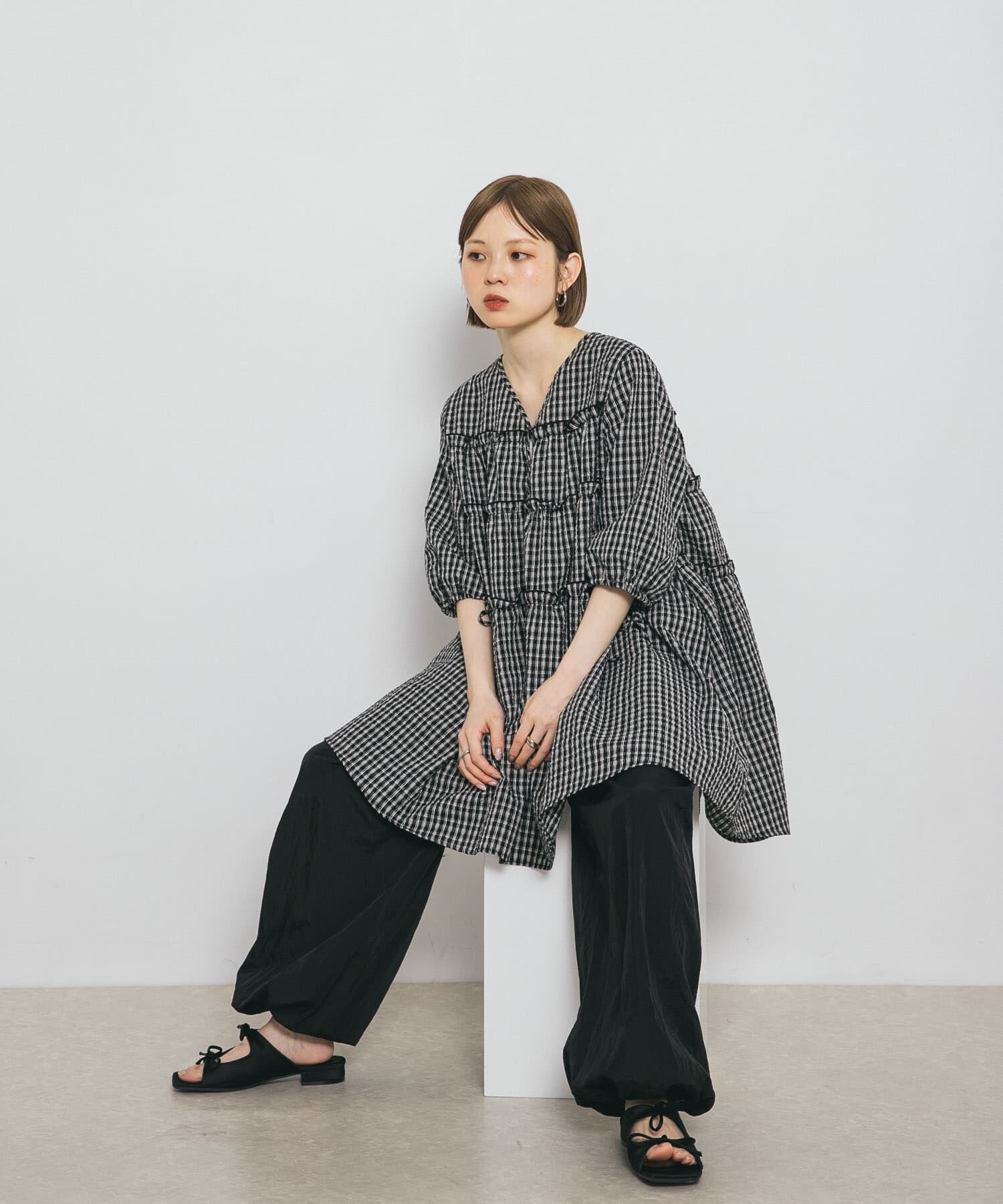  「サッカーチェックミニワンピース」|ワンピース|