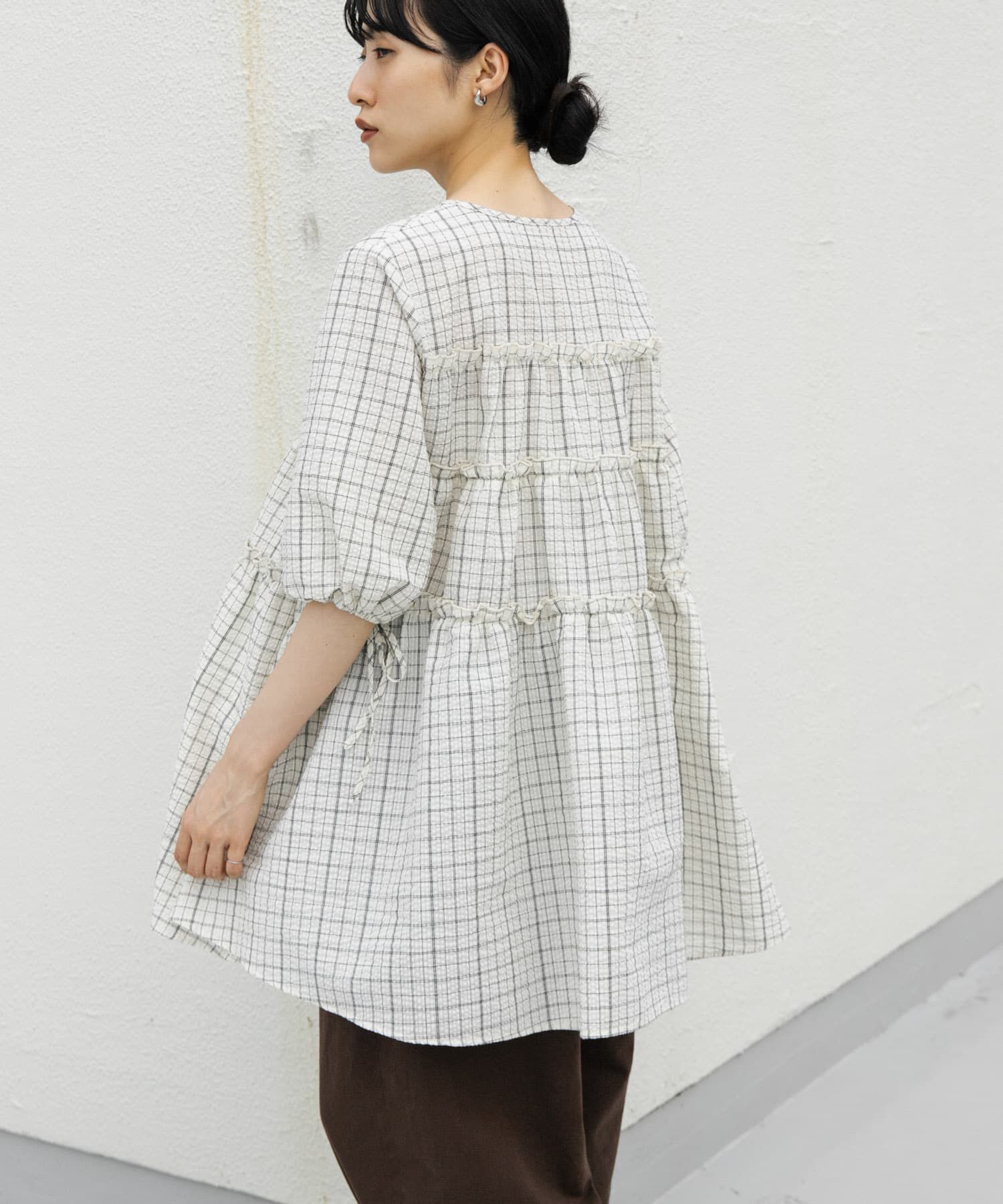  「サッカーチェックミニワンピース」|ワンピース|