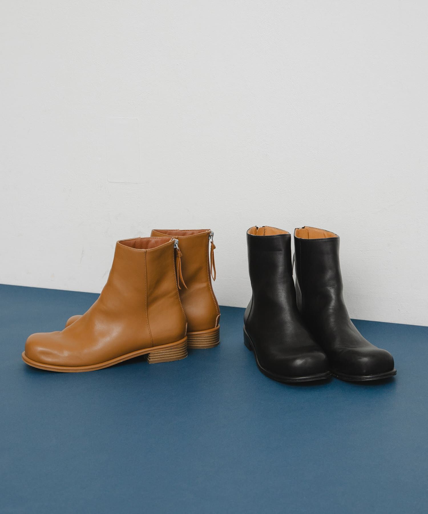  「プランプトゥショートブーツ」|ショートブーツ|